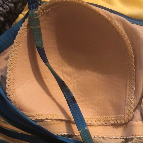 Women’s one piece Y2k blue striped  VTG Hydra swimsuit - Picture 8 of 8